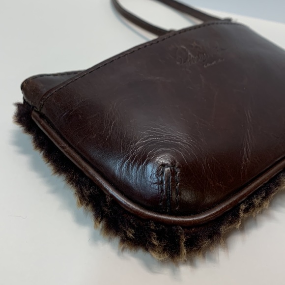 Patricia Nash Shearling Wristlet Dark Brown color - Picture 8 of 14